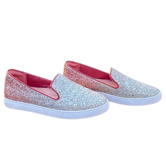 Birdies Shoes - Birdies Glitter Slip On Sneakers Rose Gold Sparkle Comfort Shoes Women